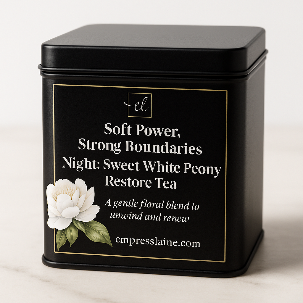 Soft Power, Strong Boundaries Night:  Sweet White Peony Restore Tea