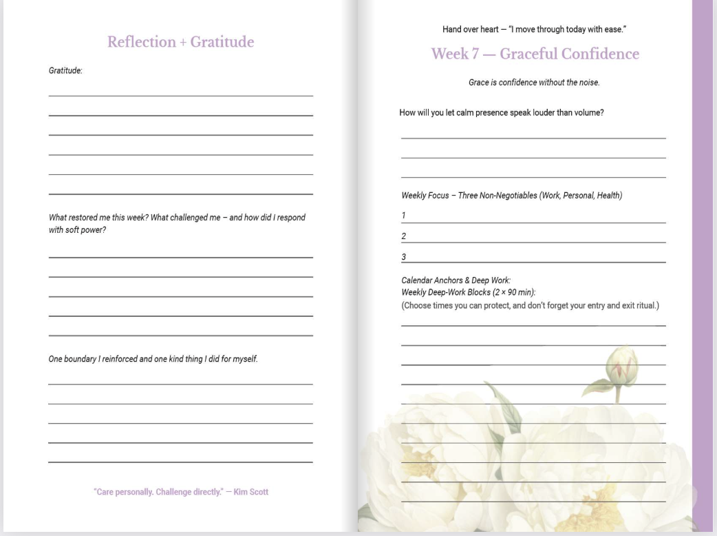 Soft Power, Strong Boundaries: A 52 Week Guided Journal for the Modern Woman